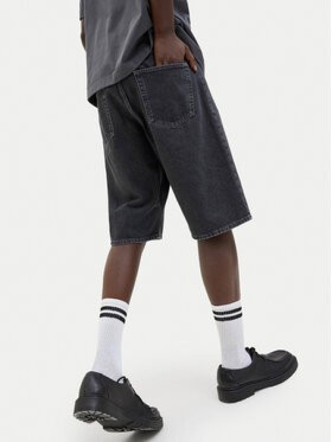 Jack & Jones Szorty jeansowe Iron 12278463 Czarny Baggy Fit