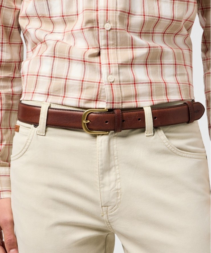 MESKI PASEK WRANGLER BOMBATO BELT BROWN 112365271