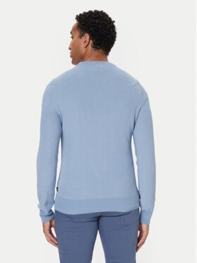 BOSS Sweter Klapok 50548673 Błękitny Regular Fit