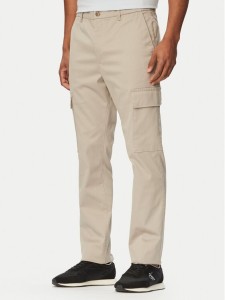 Calvin Klein Spodnie cargo LV04LC619G Beżowy Slim Fit