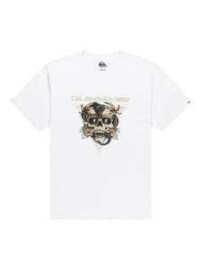 Quiksilver T-Shirt Core Skull EQYZT08176 Biały Regular Fit