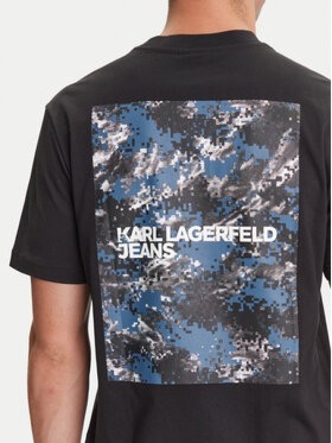 Karl Lagerfeld Jeans T-Shirt A3M17029 Czarny Regular Fit