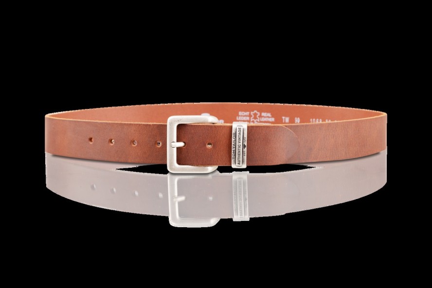 TOM TAILOR MĘSKI PASEK SKÓRZANY KLASYCZNY SKÓRA TG1068L89/690 40mm Gürtel Q.6789 0690 DARKBROWN