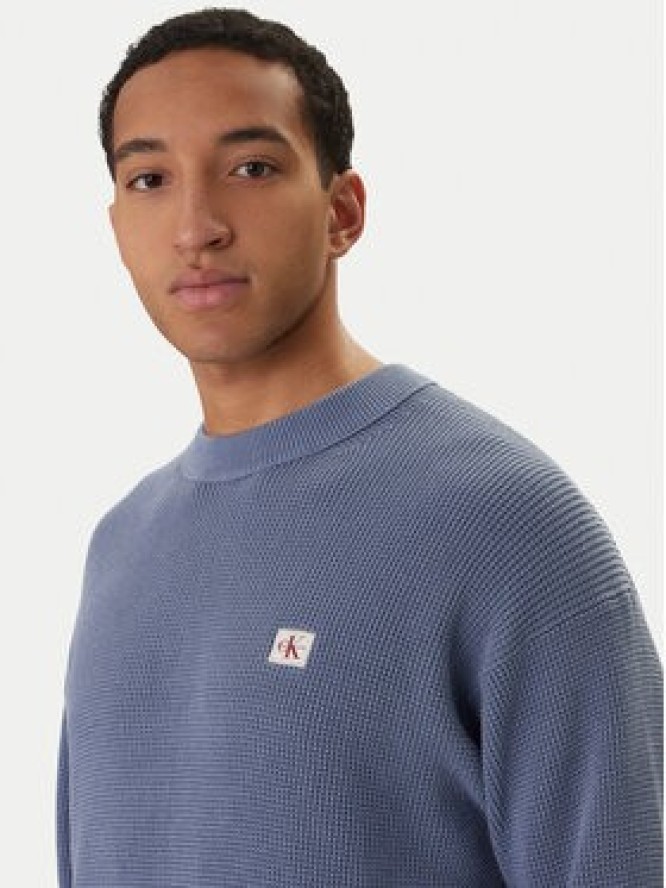 Calvin Klein Jeans Sweter LV04RD313G Niebieski Regular Fit