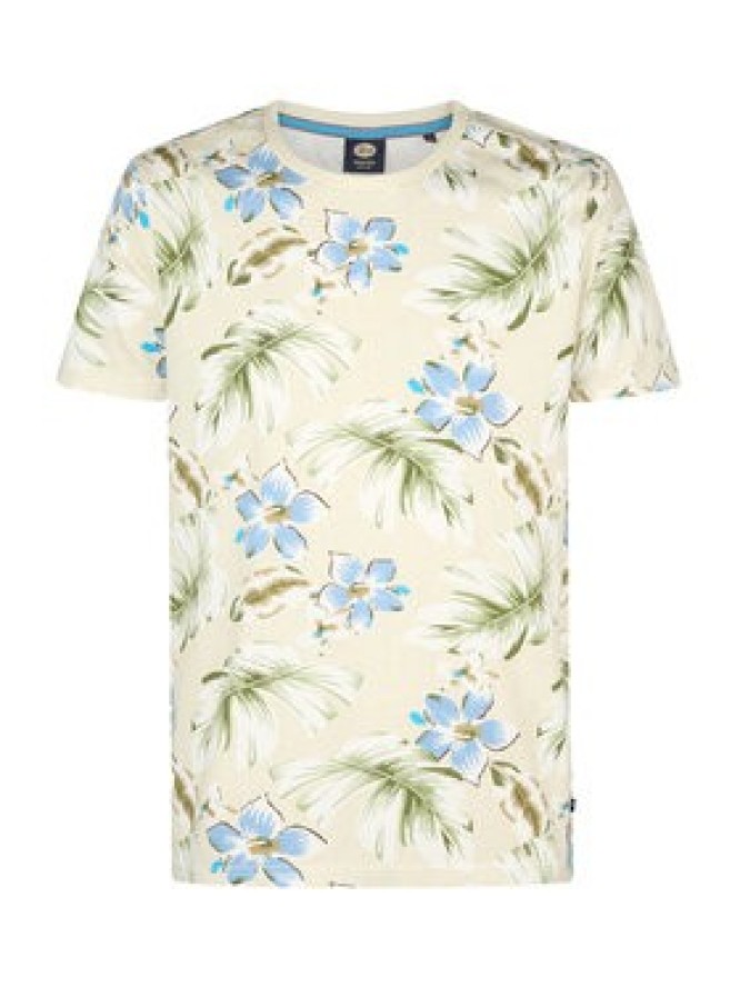 Petrol Industries T-Shirt M-1050-TSR655 Beżowy Regular Fit