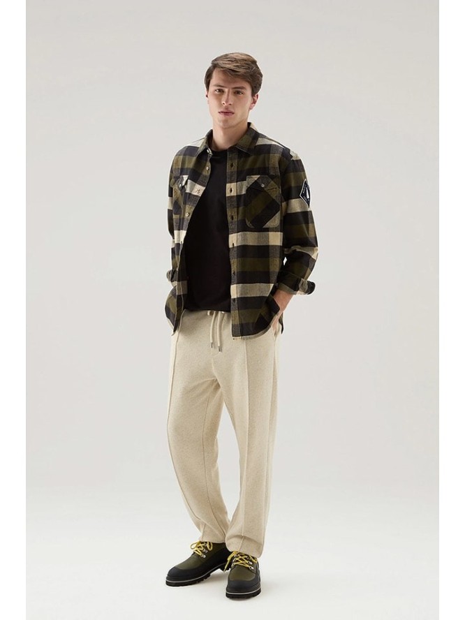 Woolrich Koszula "Trail" - Regular fit - w kolorze oliwkowo-czarno-beżowym rozmiar: S