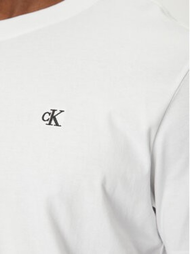 Calvin Klein Jeans T-Shirt Serif Font Graphic J30J327473 Biały Regular Fit