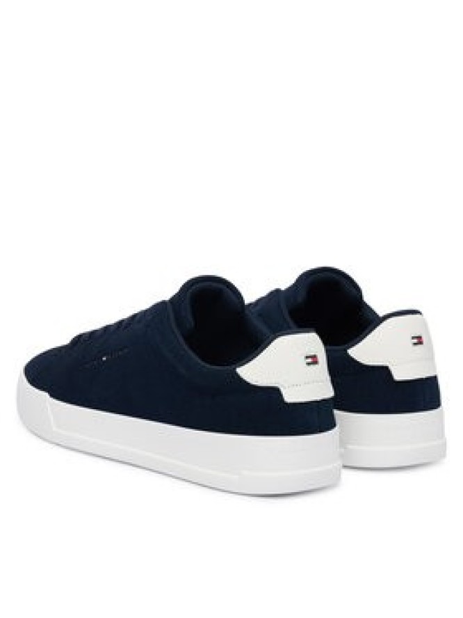 Tommy Hilfiger Sneakersy Th Court Core Suede FM0FM05716 Granatowy