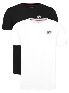 Alpha Industries Komplet t-shirtów 258500 Czarny Regular Fit