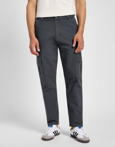 LEE MĘSKIE SPODNIE MATERIAŁOWE CARGO PANT DARK MUTED GRAY 112355783 L72K008531