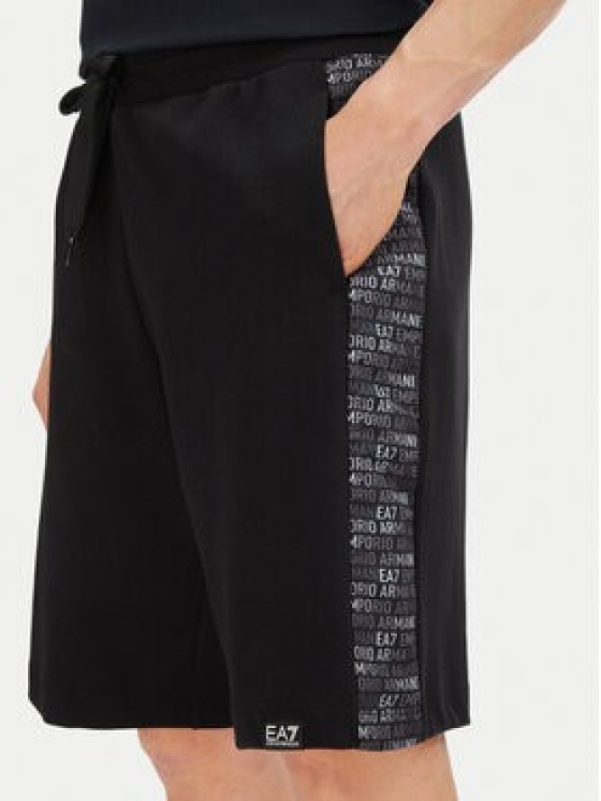 EA7 Emporio Armani Szorty sportowe 7M000217 AF12660 UC001 Czarny Regular Fit