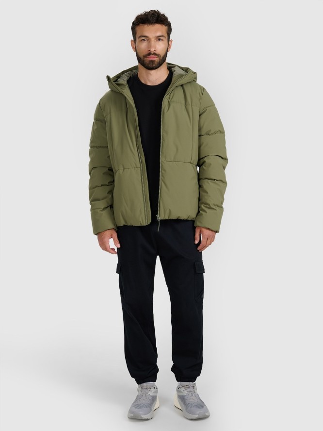 4F Kurtka puchowa z wypełnieniem syntetycznym męska - oliwkowa/khaki XL