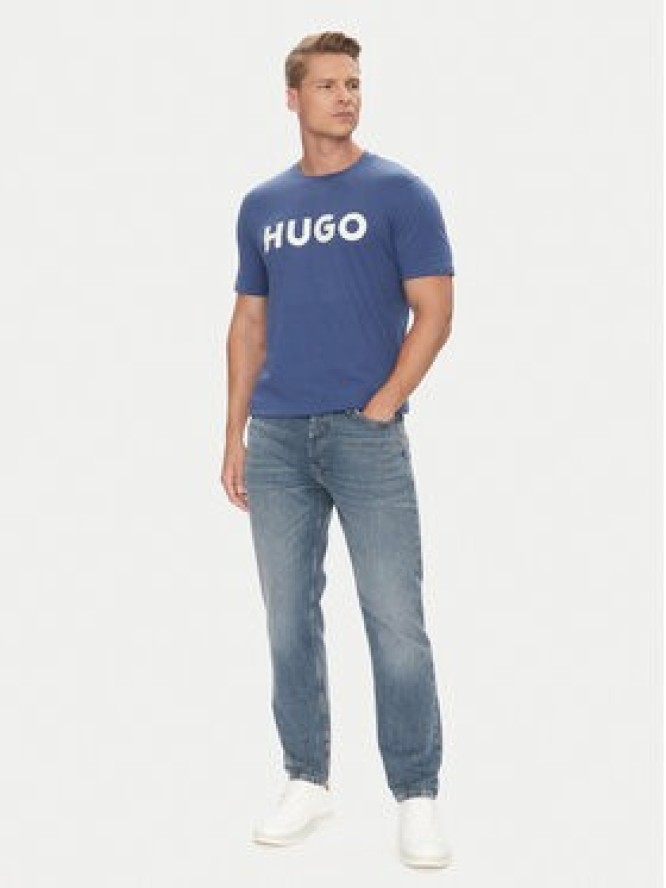 HUGO T-Shirt Dulivio 50467556 Niebieski Regular Fit