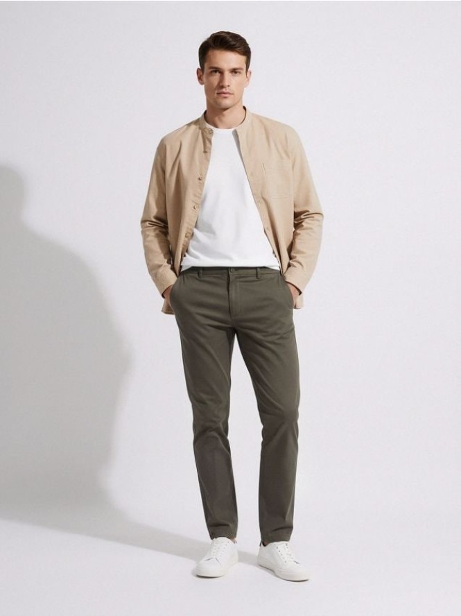Spodnie chino slim - zielony