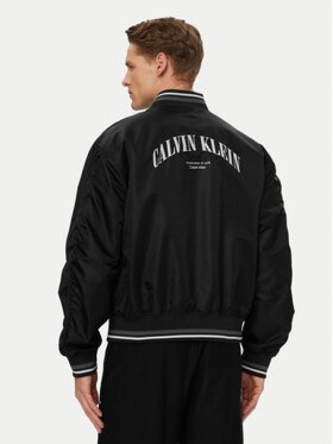 Calvin Klein Jeans Kurtka bomber LV04RF510G Czarny Regular Fit