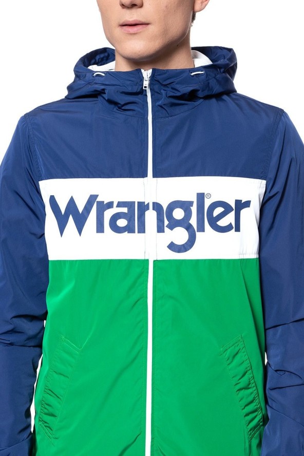 KURTKA WRANGLER WALLY WINDBREAKER BLUE DEPTHS W4707V9JY 112128992