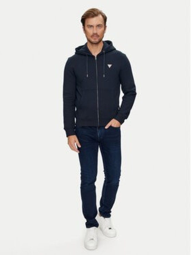 Guess Jeans Bluza M4YQ28 K9V31 Granatowy Regular Fit