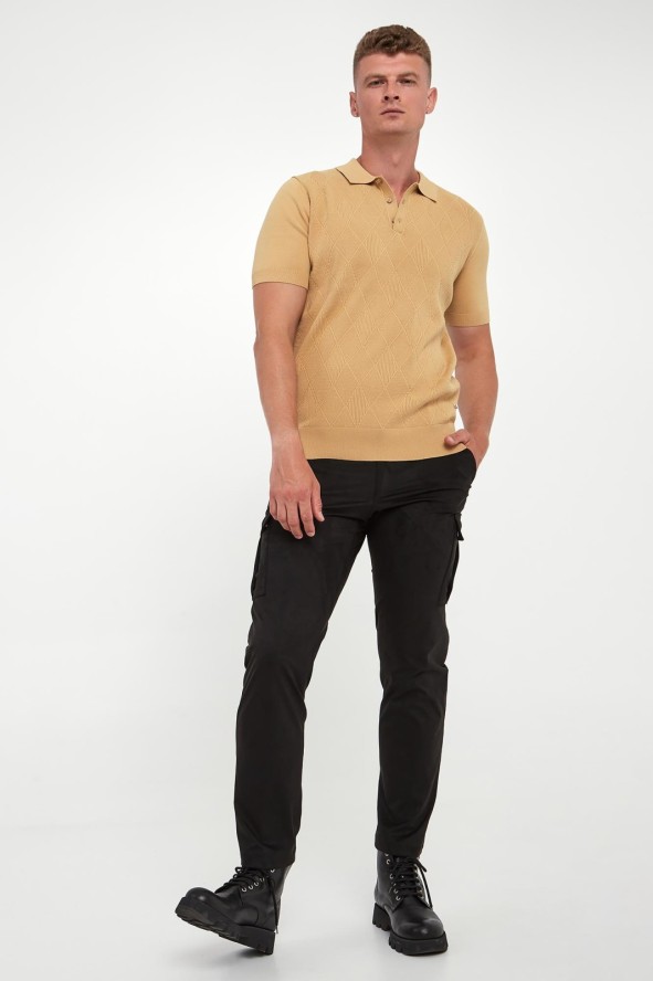 Polo męskie w romby KARL LAGERFELD