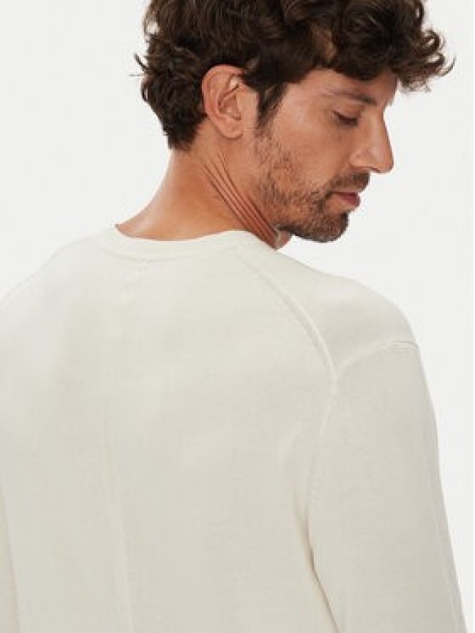 Calvin Klein Sweter LV040BM343 Écru Regular Fit