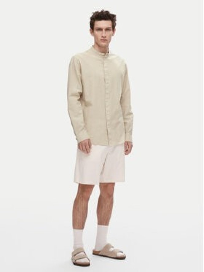 Selected Homme Koszula New Linen 16079054 Beżowy Regular Fit