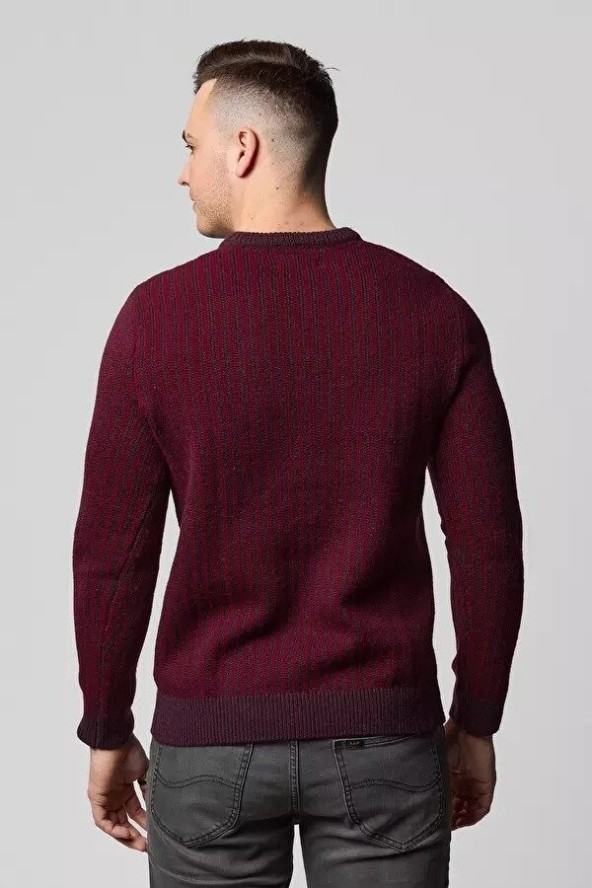 LEE BASIC CREW KNIT MĘSKI SWETER KLASYCZNY AUBERGINE L83IAEKA 112122368