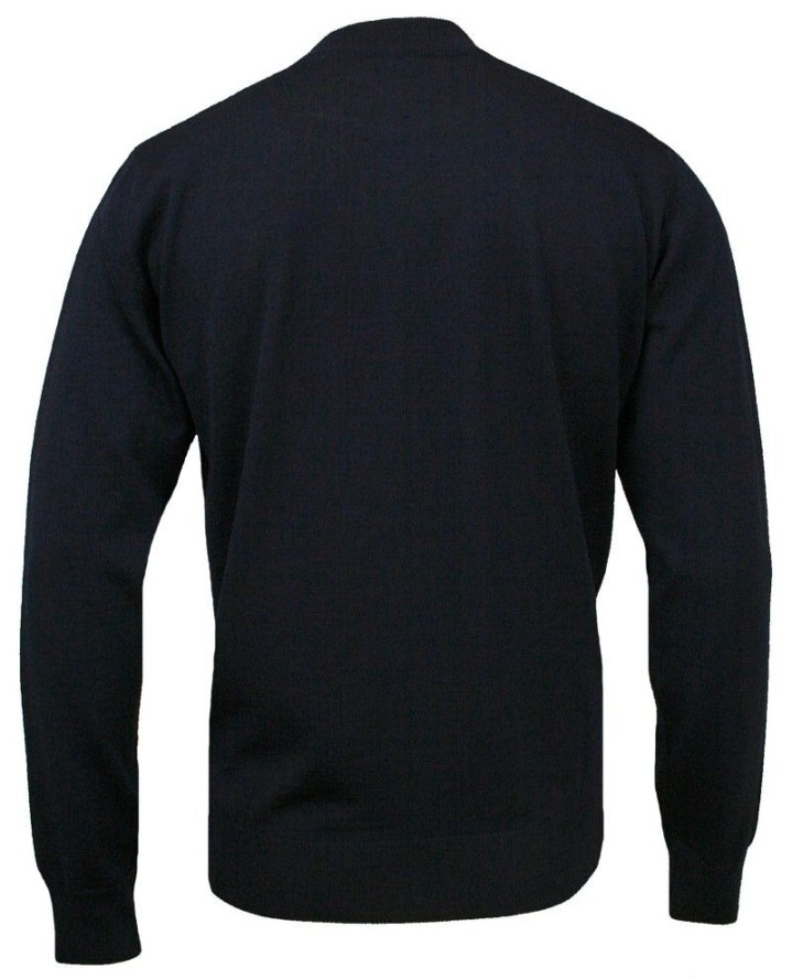 Półgolf Granatowy Klasyczny Wełna Merynosa - MM Classic, Męski