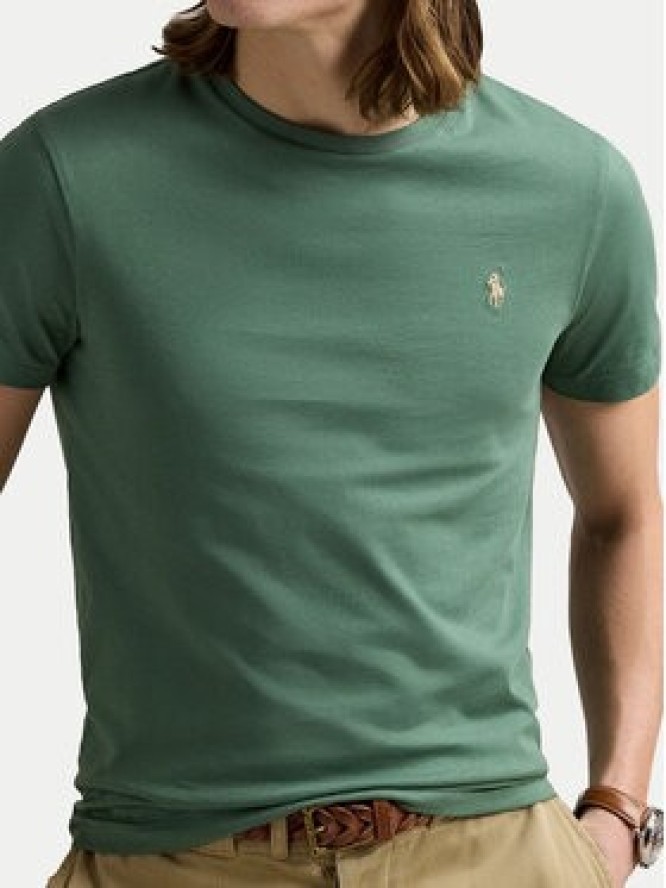 Polo Ralph Lauren T-Shirt 710671438432 Zielony Custom Slim Fit