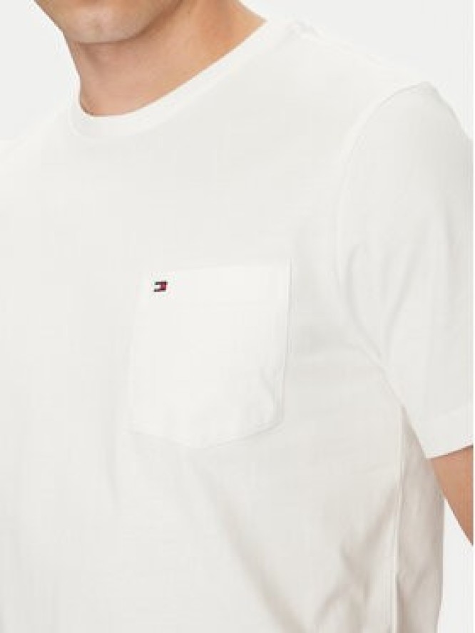 Tommy Hilfiger T-Shirt Essential Solid Pocket Tee MW0MW37283 Biały Regular Fit