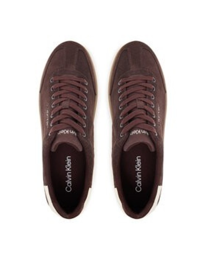 Calvin Klein Sneakersy Low Cupsole Laceup Su HM0HM01946 Bordowy