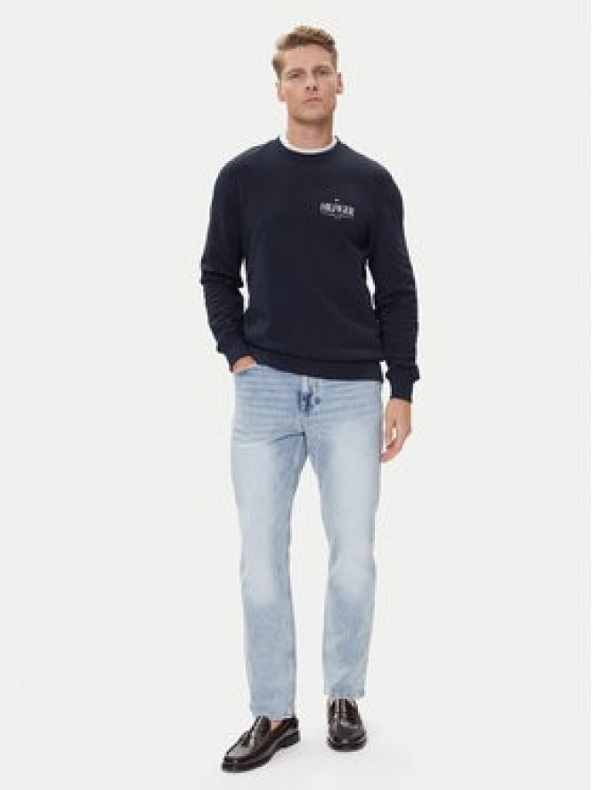 Tommy Hilfiger Bluza Stacked MW0MW39376 Granatowy Regular Fit