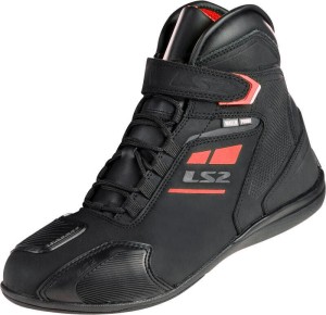 Męskie buty Ls2 Garra WP w kolorze czarnym i czerwonym, rozmiar 46