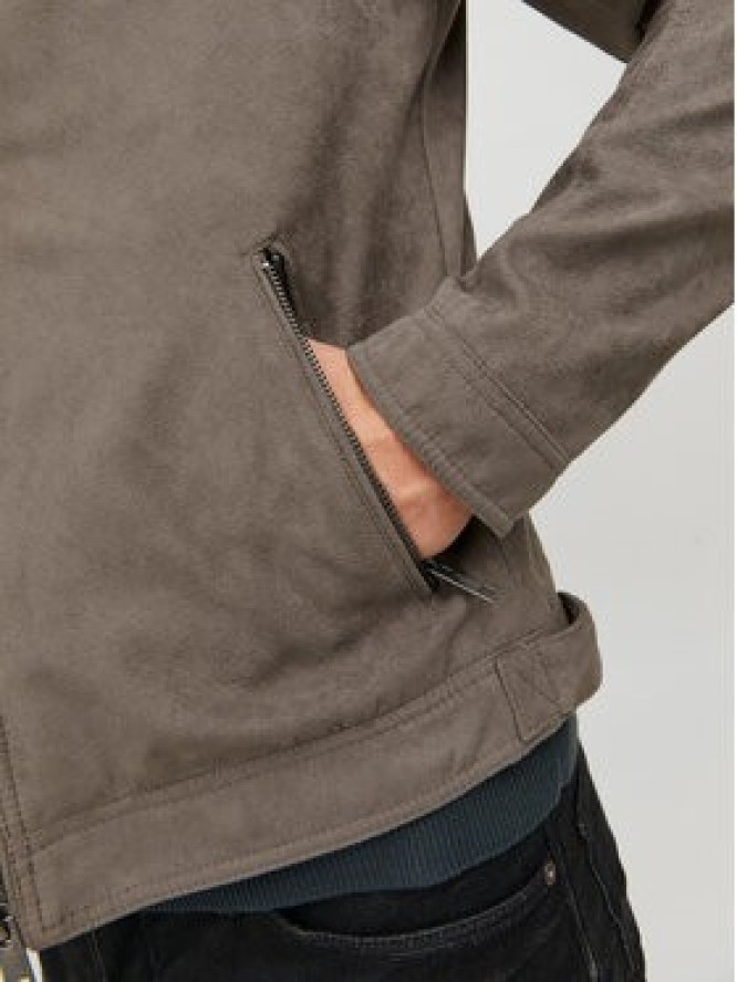 Jack & Jones Kurtka z imitacji skóry Rocky 12147218 Szary Regular Fit