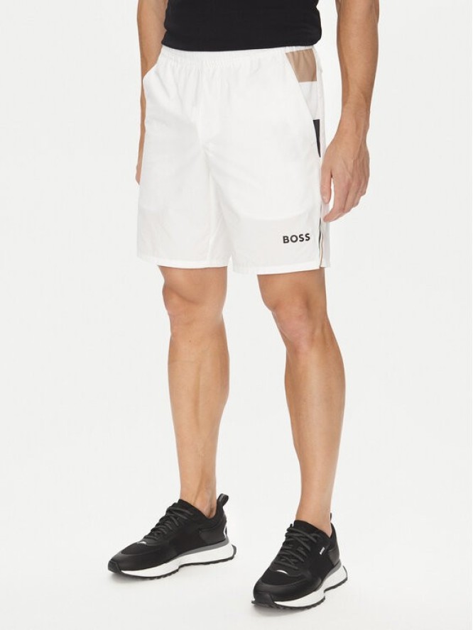 BOSS Szorty sportowe S_T-Match 50541370 Biały Regular Fit