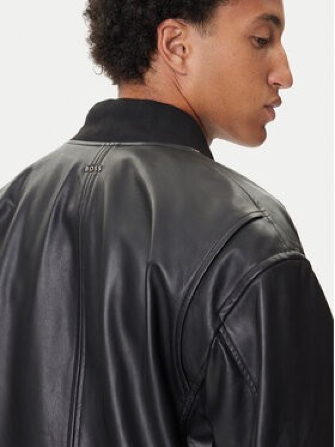 BOSS Kurtka skórzana Jobrice 50547545 Czarny Regular Fit