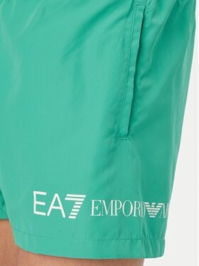 EA7 Emporio Armani Szorty kąpielowe 7M002000 AF13049 M7184 Zielony Regular Fit