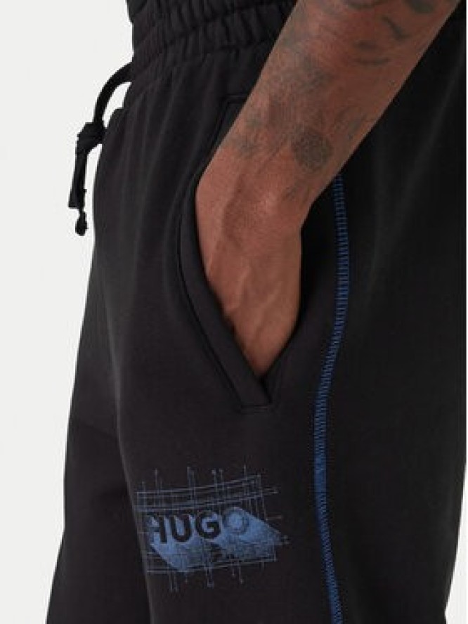 HUGO Spodnie dresowe Notharos 50553508 Czarny Regular Fit