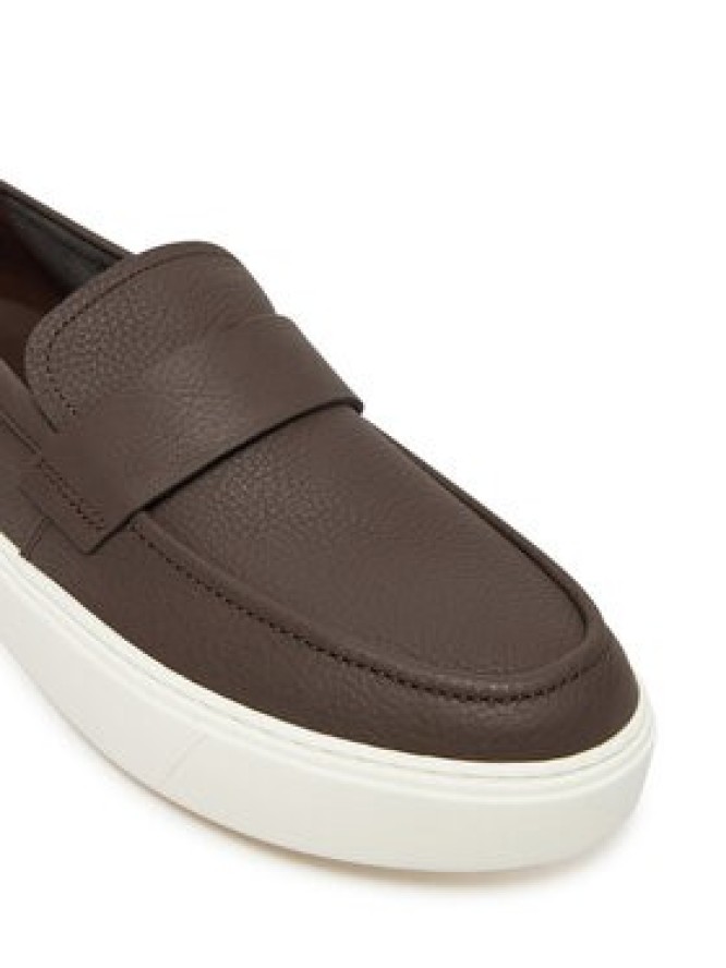 Calvin Klein Sneakersy Moccasin Lth Unlined HM0HM01813 Brązowy
