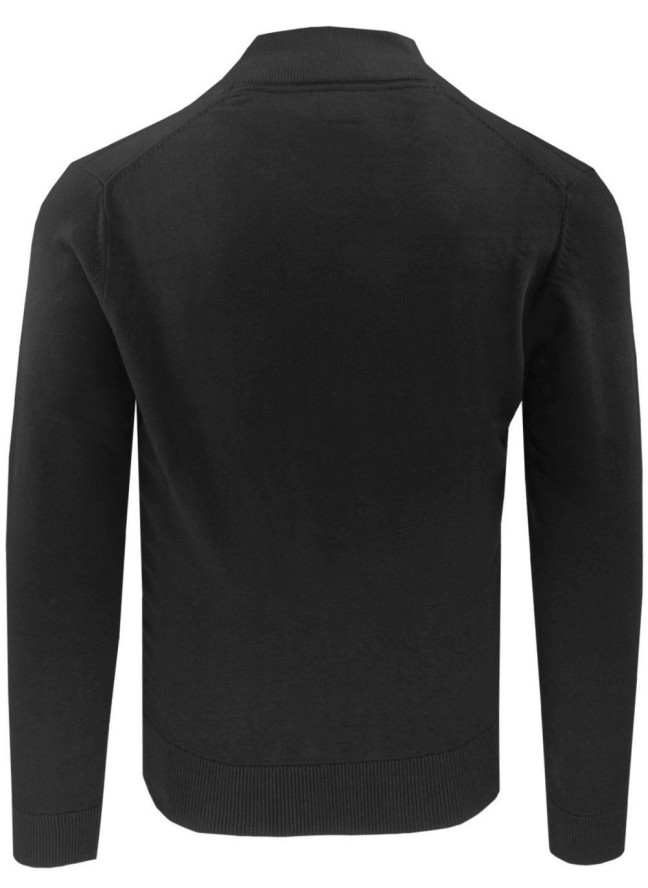 Rozpinany Sweter Męski (Kardigan) - Pako Jeans - Czarny