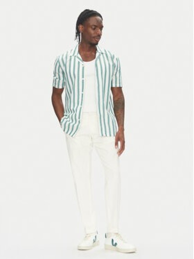 Lindbergh Koszula 30-203321 Zielony Relaxed Fit