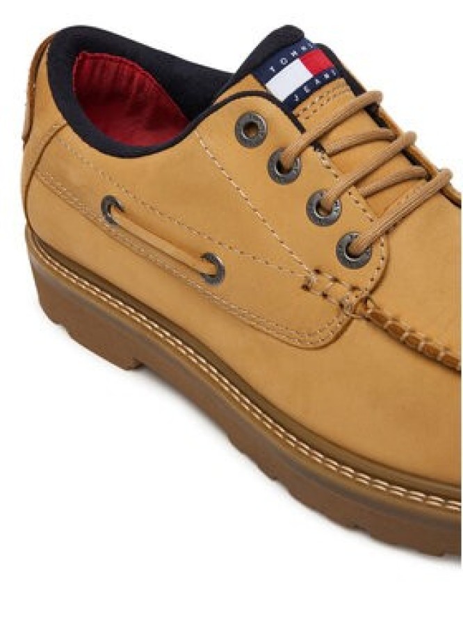 Tommy Jeans Półbuty Archive '01 Boat Shoe EM0EM01703 Żółty