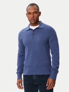 Tommy Jeans Sweter Essential DM0DM20304 Niebieski Slim Fit