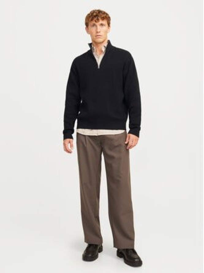 Jack & Jones Sweter Milano 12259664 Czarny Relaxed Fit