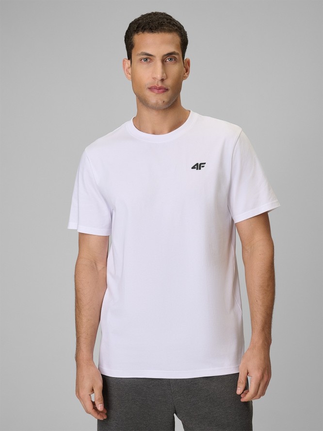 4F T-shirt regular gładki męski (2-pack) - multikolor M