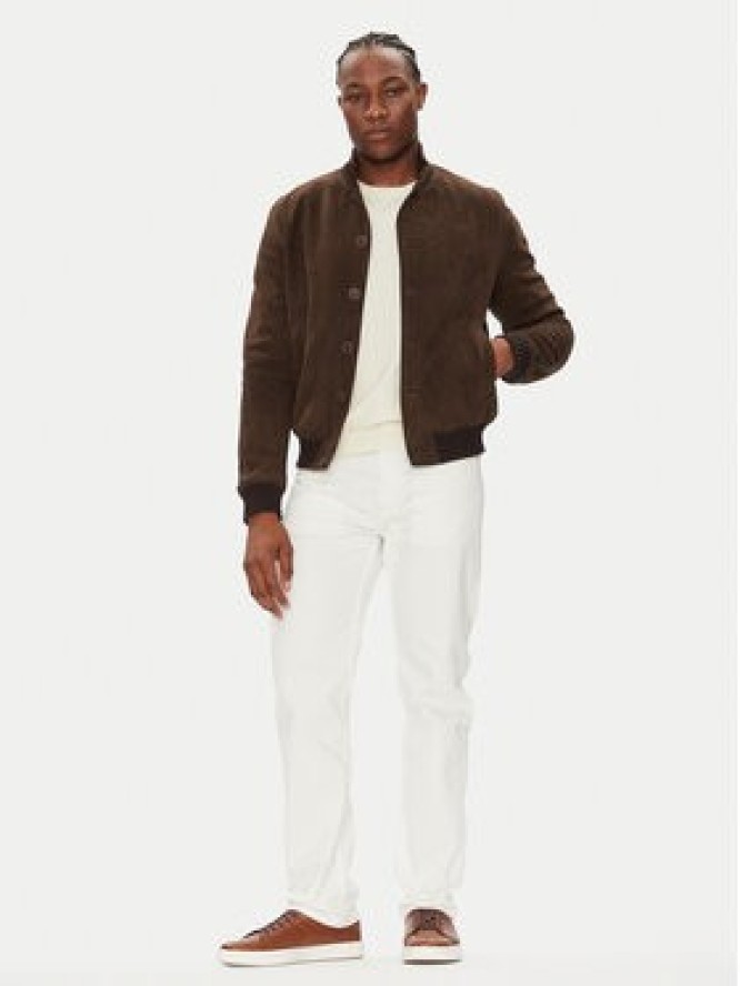 Milestone Kurtka skórzana MSDario 531621 60695 Brązowy Regular Fit