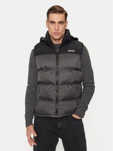 Schott NYC Bezrękawnik UTAHV Szary Regular Fit