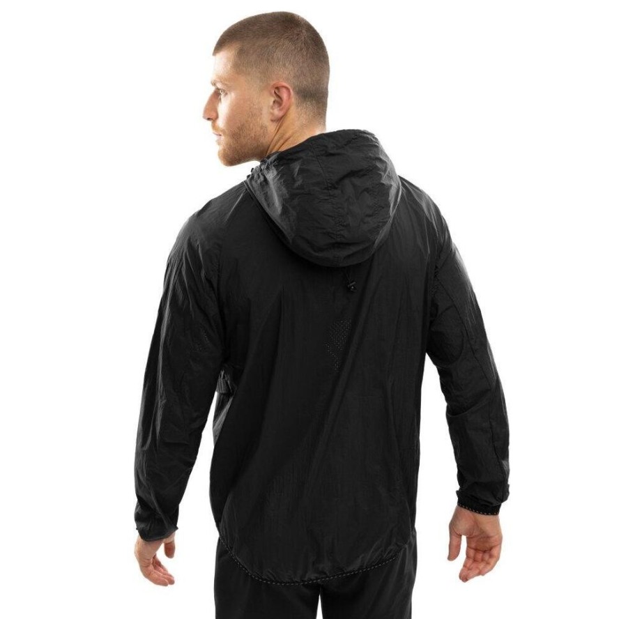 Męska kurtka wiatrówka do biegania Fitness Siroko Bund Black