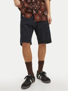 Jack & Jones Szorty jeansowe Tony 12249068 Czarny Loose Fit