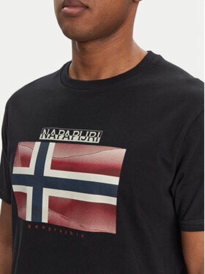 Napapijri T-Shirt S-Lari NP0A4IE59411 Czarny Regular Fit