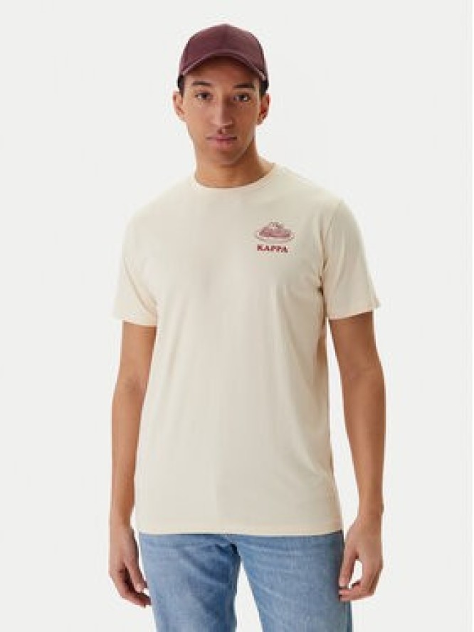 Kappa T-Shirt 37276IW Beżowy Regular Fit