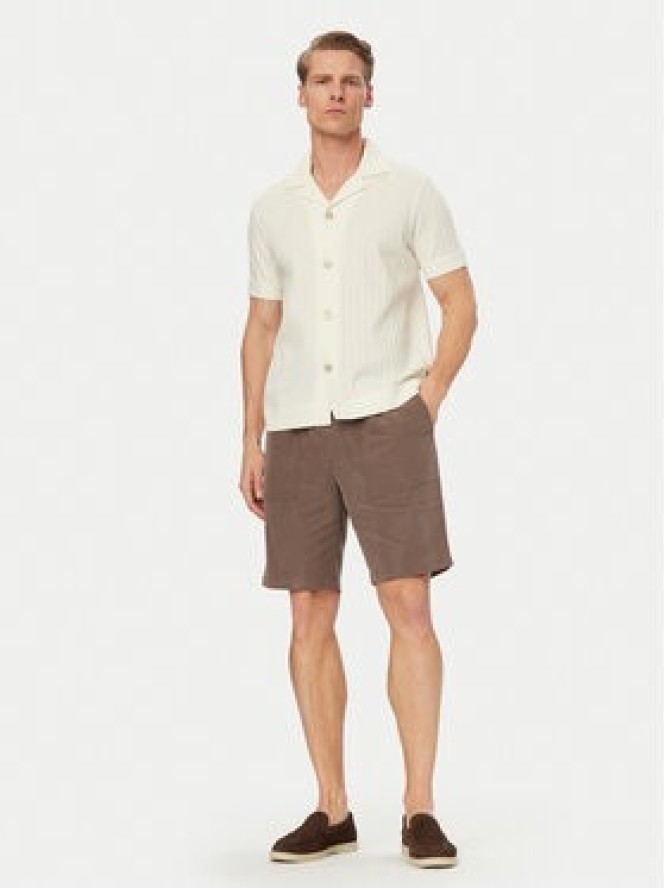 Calvin Klein Szorty materiałowe LV04LF614G Brązowy Relaxed Fit